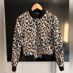 Talulah leopard print bomber jacket
